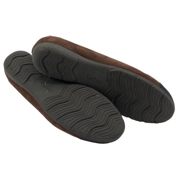 Gabor Hovercraft Raspa Cap Toe Ballerina Suede Flats in Two Tone Brown Size 7 - Picture 7 of 8